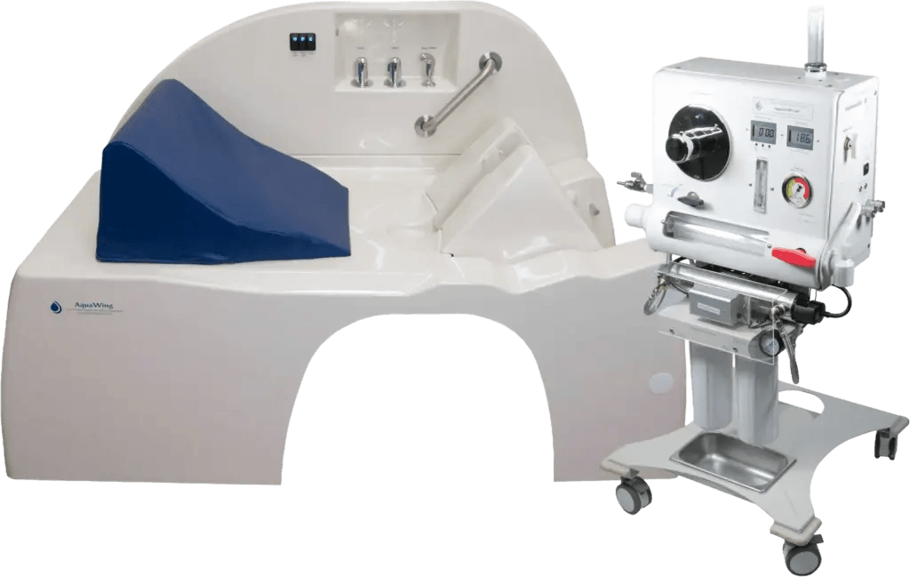 AquaWing and Aquanet GRY-500 colon hydrotherapy system combo for clinical use.