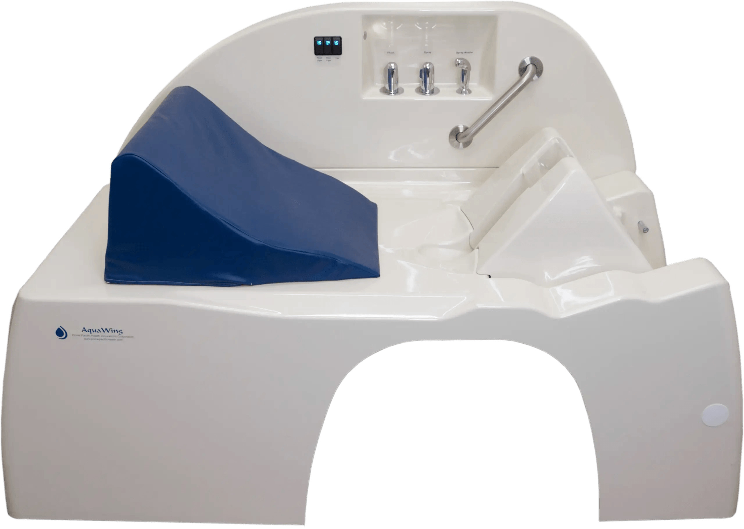 AquaWing treatment table for colon hydrotherapy procedures and patient comfort.