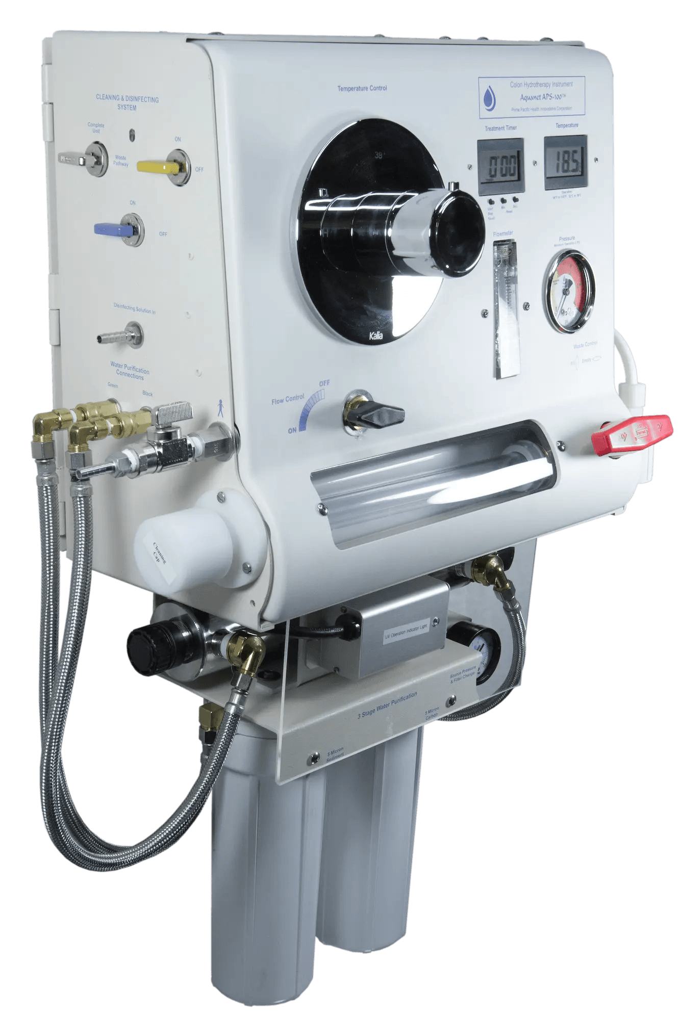 Aquanet GRY-500 with control panel, display gauges, and wheels for mobility, designed for water-based treatments.