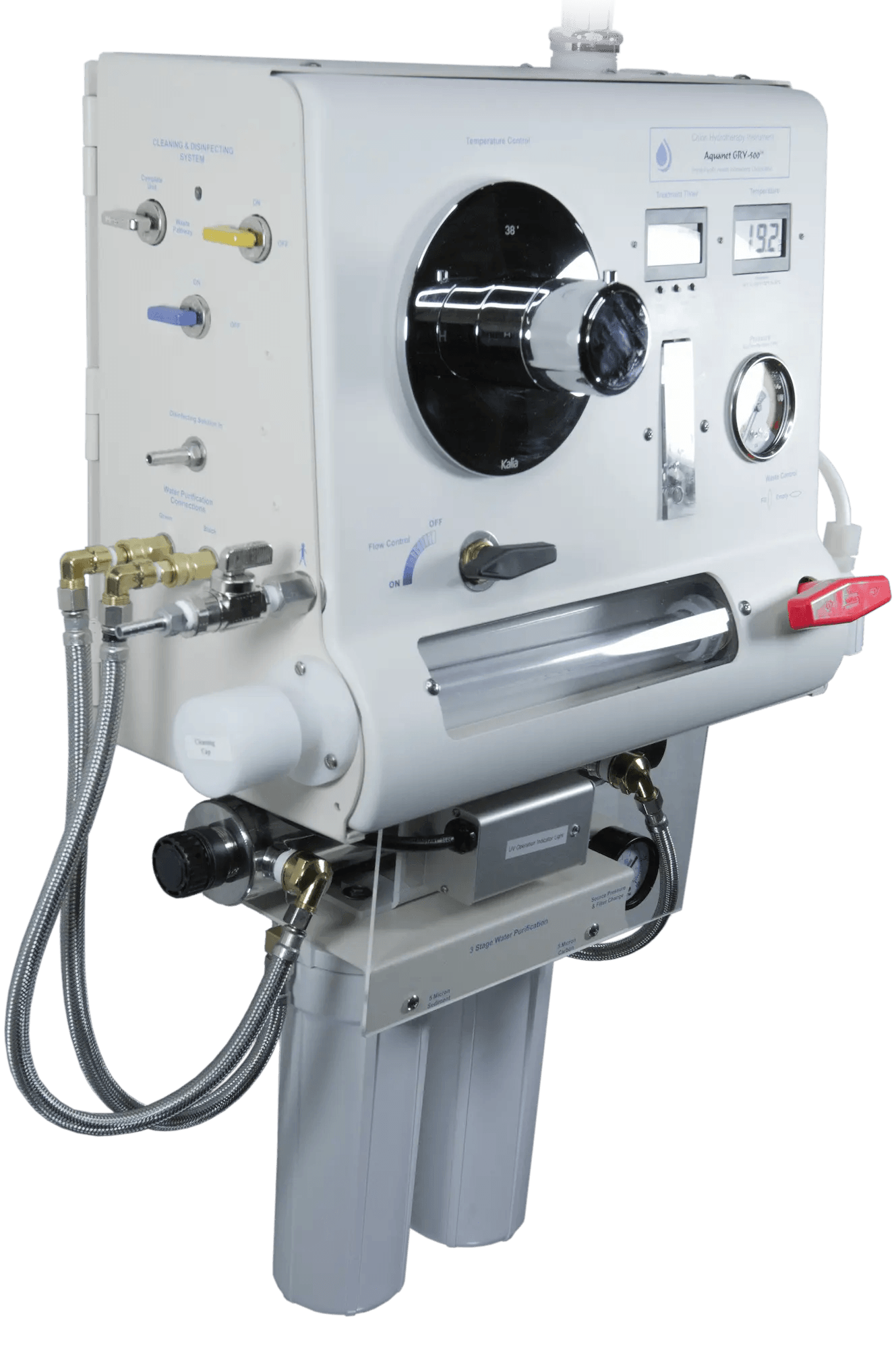 Aquanet GRY-500 with control panel, display gauges designed for water-based treatments.