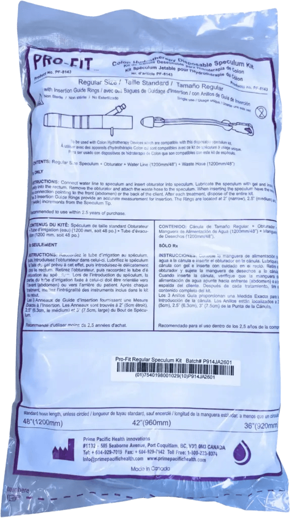 Pro-Fit Kit with Insertion Guide Rings, Regular size, for colon hydrotherapy procedures and accessories.