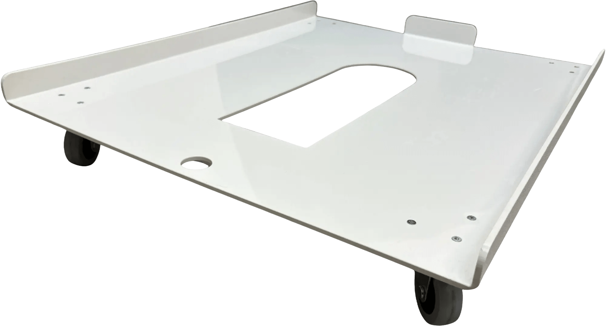 Basin Cover Storage Dolly EMPTY for medical basin cover transport and storage.