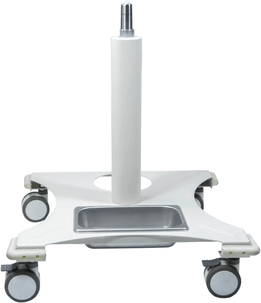 Cart Stand medical equipment stand with casters, compatible with colon hydrotherapy systems.