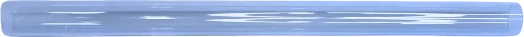 Quartz tube with smooth, reflective surface