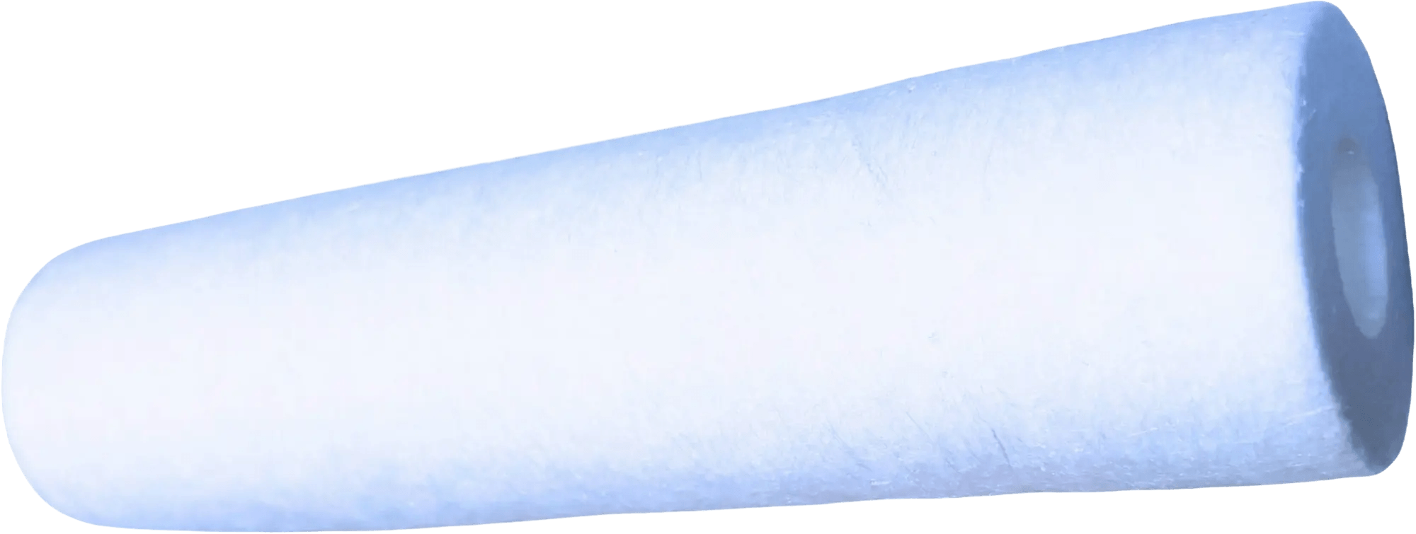 White cylindrical filter, commonly used in water purification systems or HVAC applications.