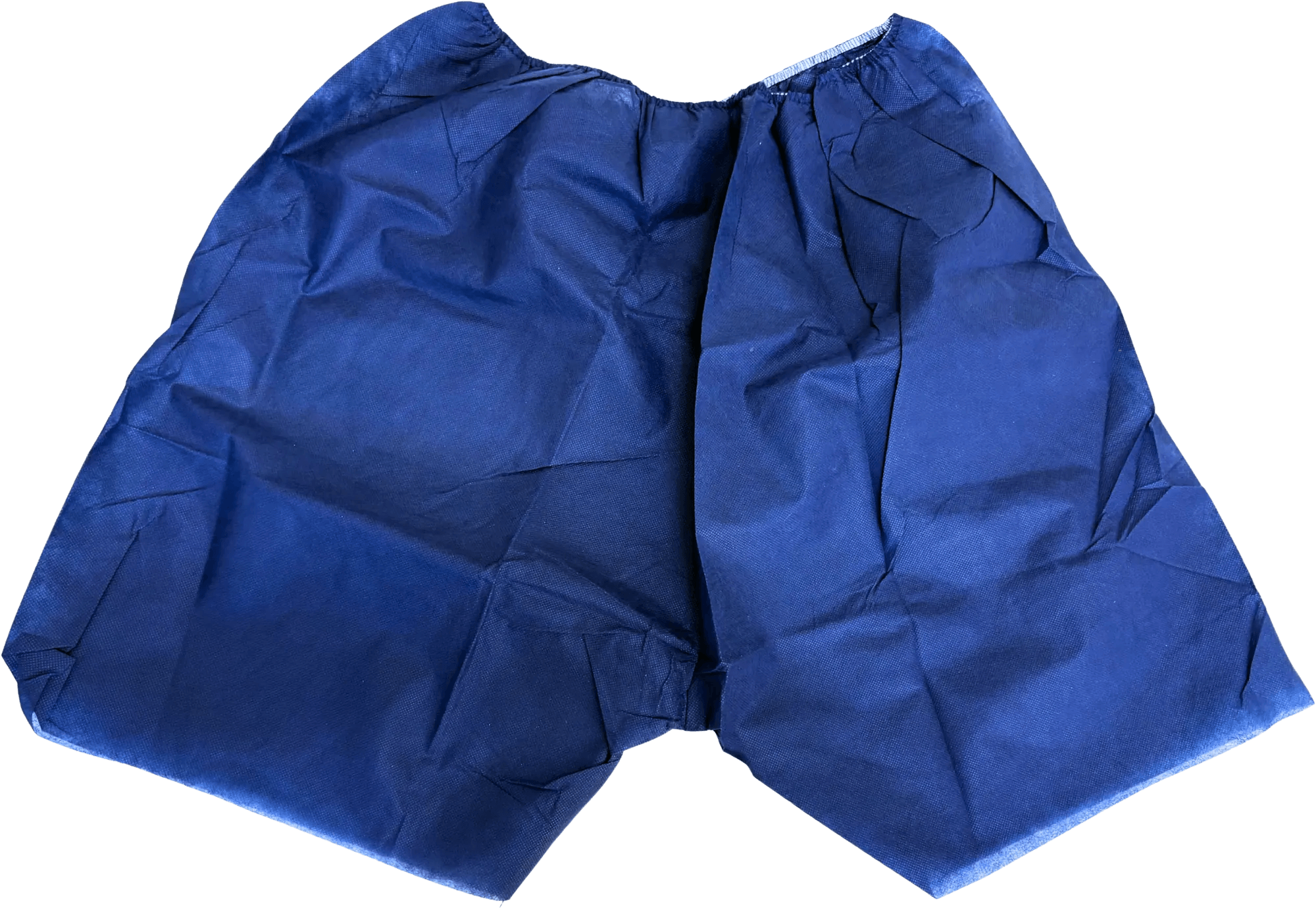 Navy blue shorts made from lightweight fabric, featuring an elastic waistband and a relaxed fit.