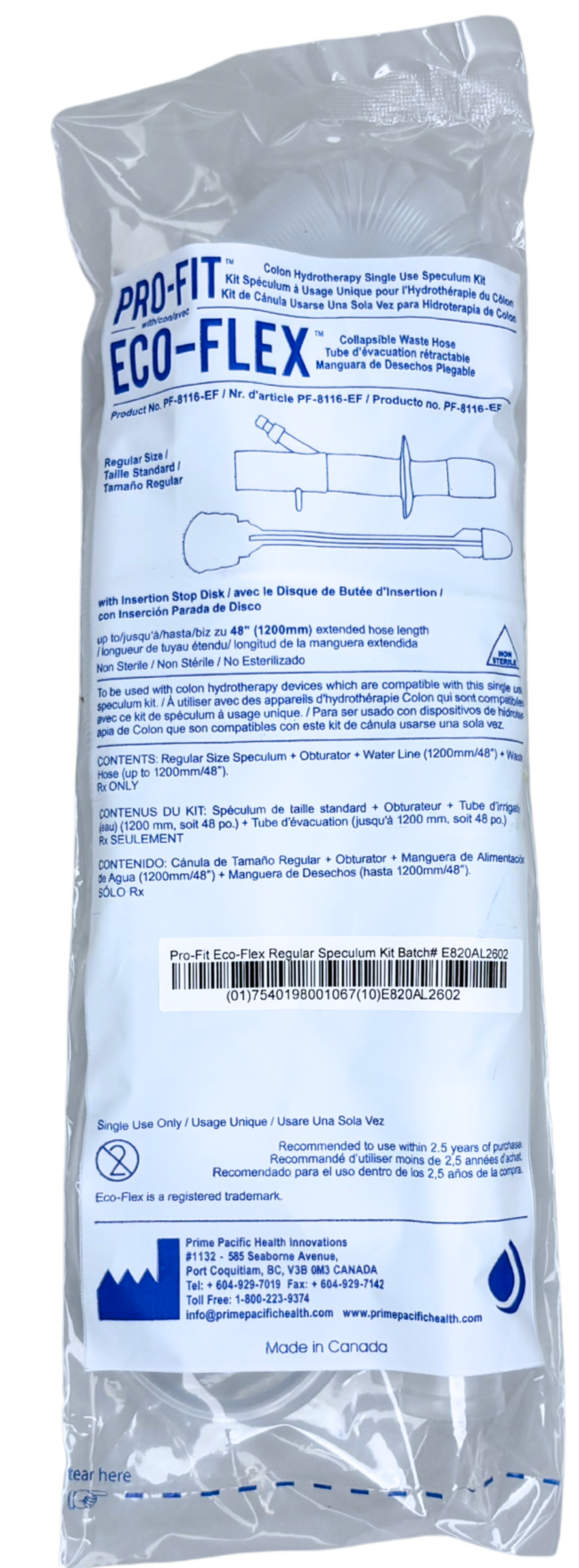 Eco-Flex Kit with Insertion Stop, Regular (Blue Bag)